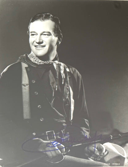 John Wayne, Hand Signed Framed 25cm x 20cm Original 'Stagecoach' Photo & COA