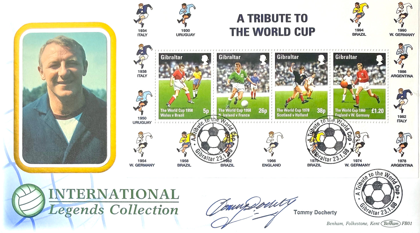 Tommy Docherty, Manchester United, Scotland Football Legend, Hand Signed First Day Cover, FDC & COA