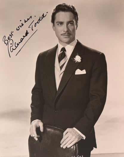 Richard Todd, Guaranteed Hand Signed 25cm x 20cm Publicity Photo & COA