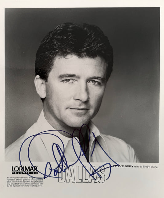 Patrick Duffy, Hand Signed Original 'Dallas' Publicity Photo 25cm x 20cm & COA
