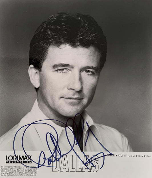 Patrick Duffy, Hand Signed Original 'Dallas' Publicity Photo 25cm x 20cm & COA