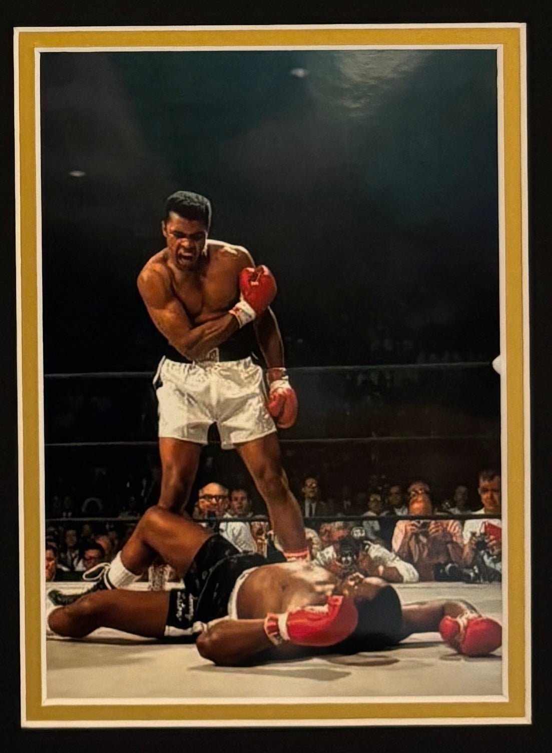 Muhammad Ali, 'The Greatest'. Hand Signed Mounted Dinner Menu Presentation & COA