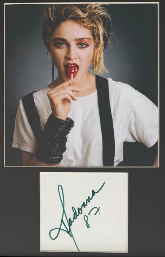 Madonna, Actress, Singer, Cultural Icon, Hand Signed Card With Framed Photo & COA