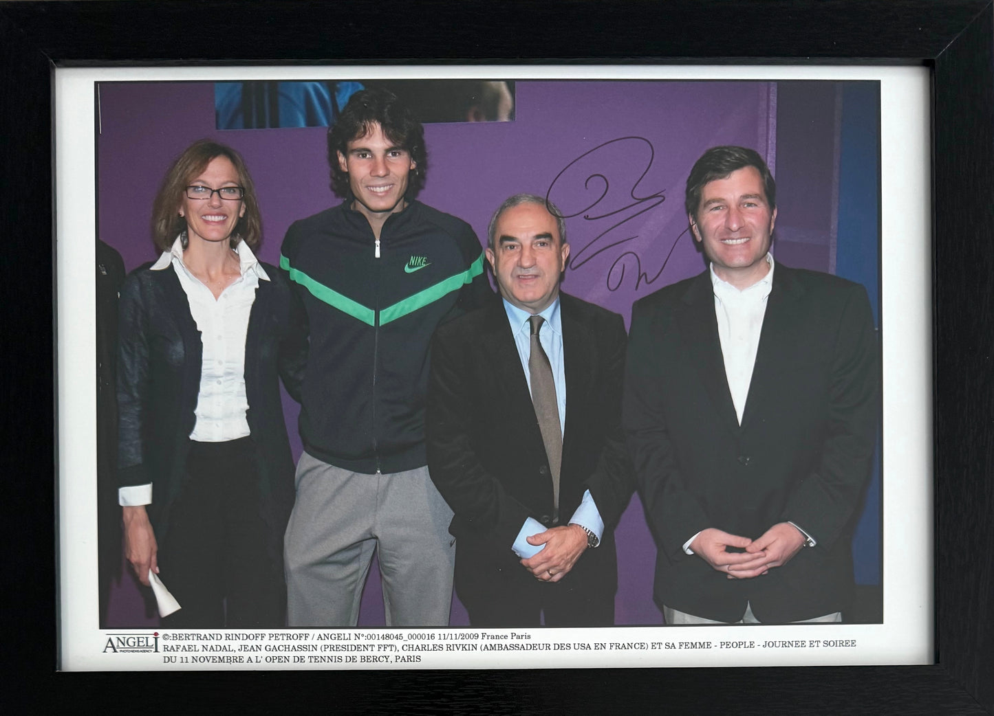 Rafael 'Rafa' Nadal, Tennis Legend, 100% Hand Signed Framed 30cm x 20cm Photo COA