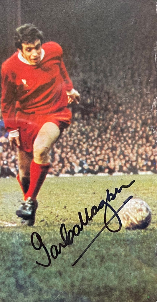 IAN CALLAGHAN LIVERPOOL LEGEND HAND SIGNED PHOTO WITH AFTAL COA