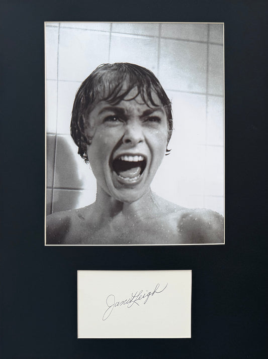Janet Leigh, Hollywood 'Psycho' Actress, Hand Signed Card, With Publicity Photo & COA