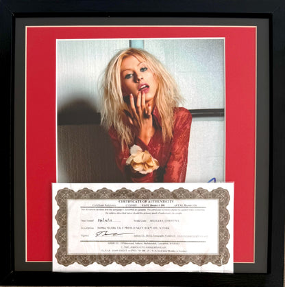 Christina Aguilera, Actress, Singer, Cultural Icon, Hand Signed Framed Photo & AFTAL/UACC COA