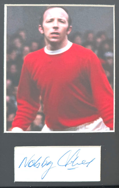 Nobby Stiles, England, Manchester United Legend, Hand Signed Framed Card Presentation & COA