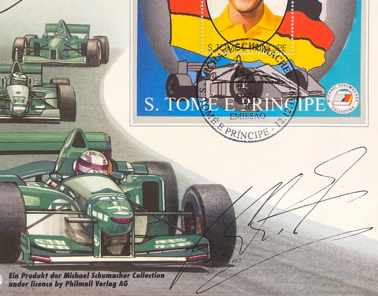 Michael Schumacher Hand Signed First Day Cover (FDC) Presentation With COA