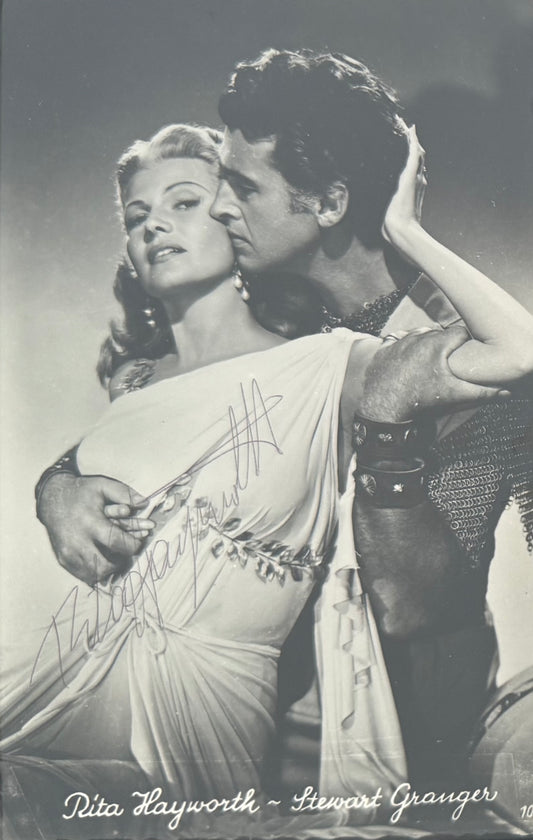 Rita Hayworth, Hollywood Actress, Hand Signed Framed Postcard & COA