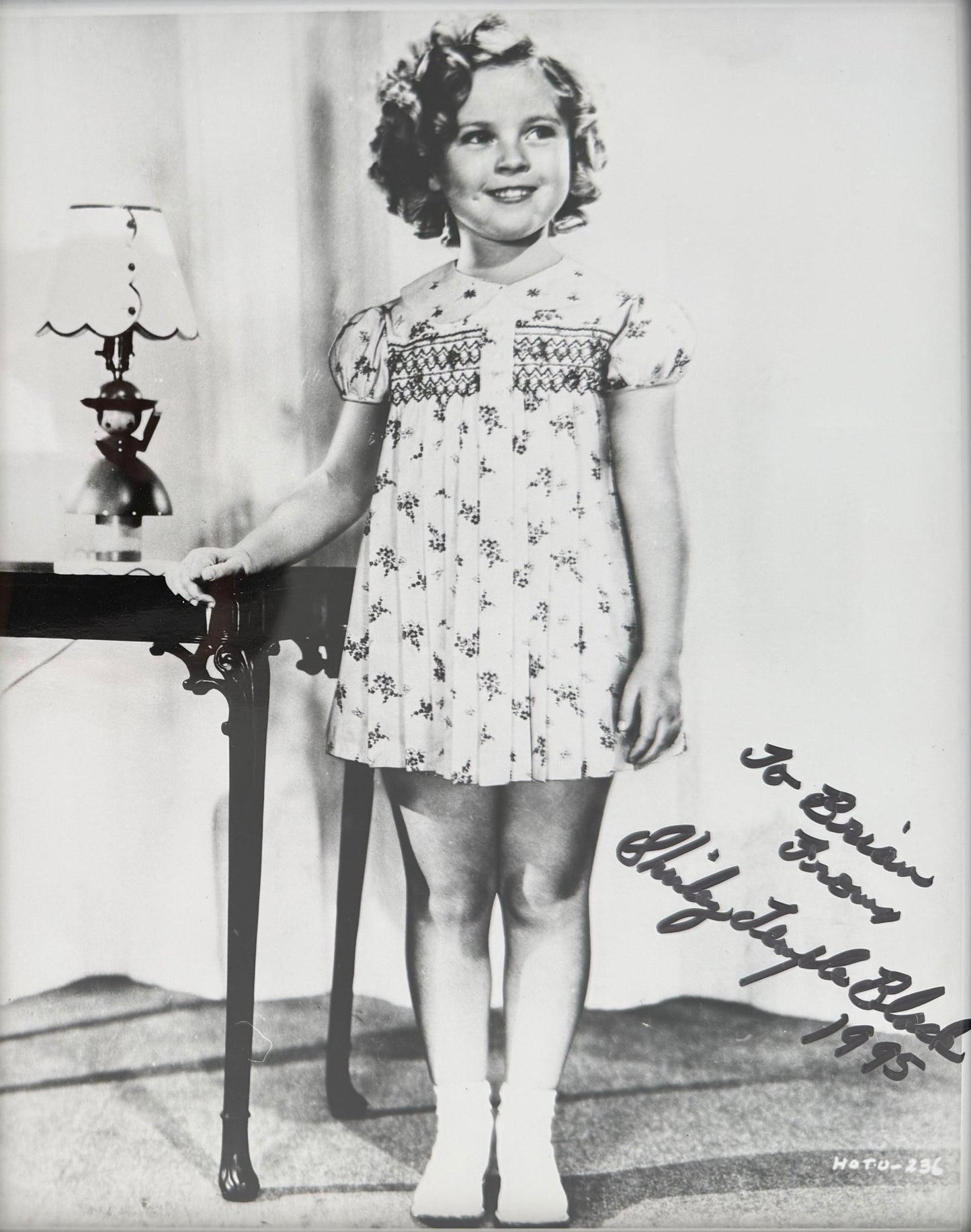Shirley Temple 'Black', Hand Signed Framed 25cm x 20cm Photo With COA