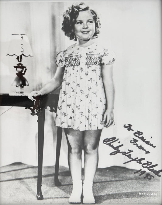 Shirley Temple 'Black', Hand Signed Framed 25cm x 20cm Photo With COA