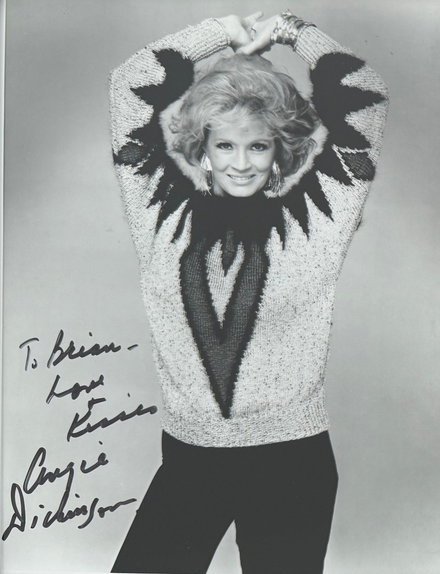 Angie Dickinson, Famous Actress, Hand Signed Original Framed Publicity Photo With COA