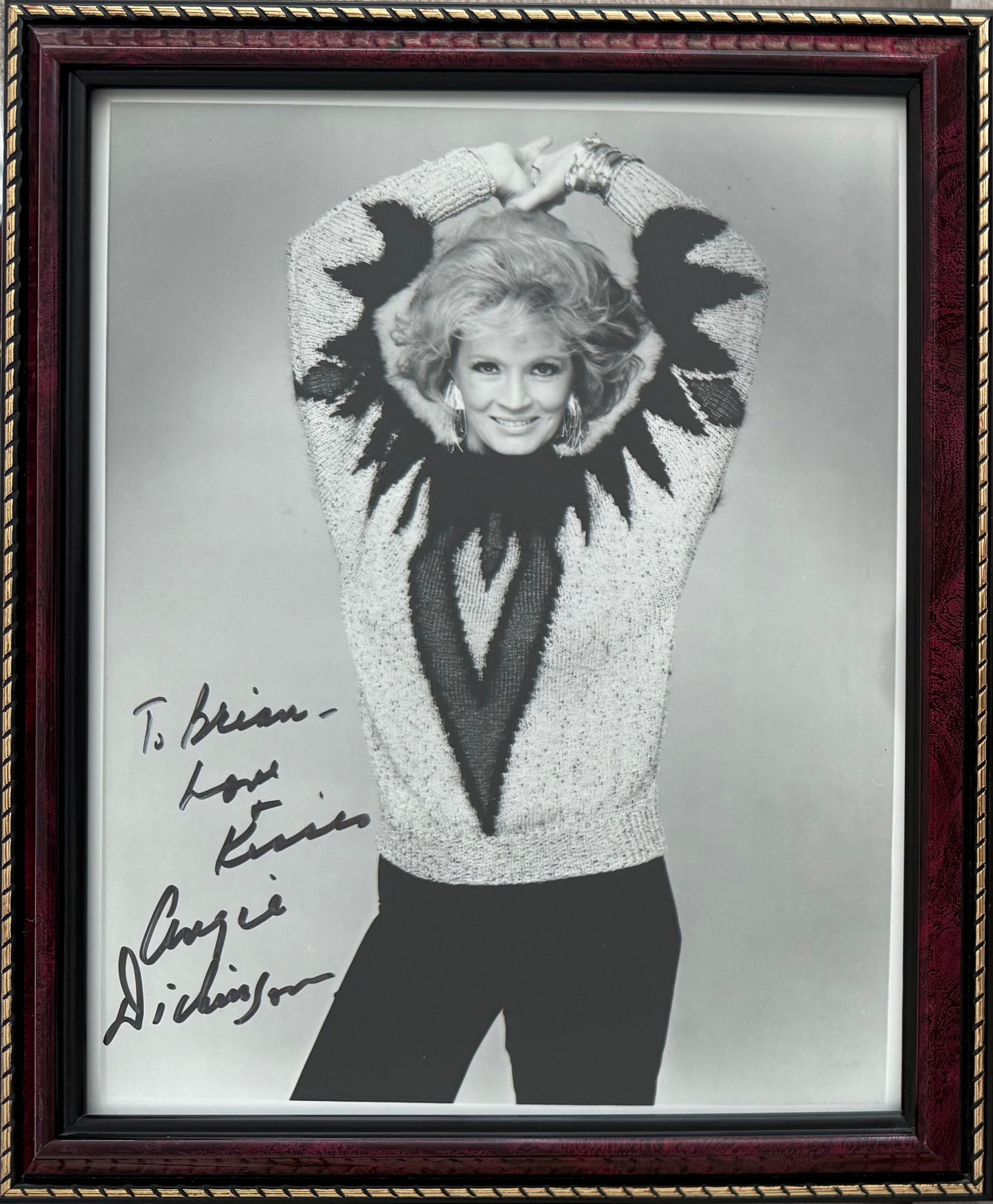 Angie Dickinson, Famous Actress, Hand Signed Original Framed Publicity Photo With COA