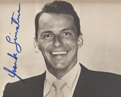 Frank Sinatra Hand Signed Framed (15cm x 10cm) Postcard Presentation & COA