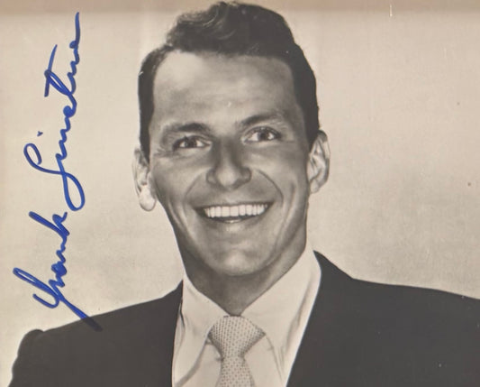 Frank Sinatra Hand Signed Framed (15cm x 10cm) Postcard Presentation & COA