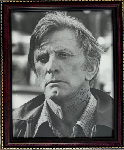 Kirk Douglas Hand Signed Framed Publicity Photo & COA