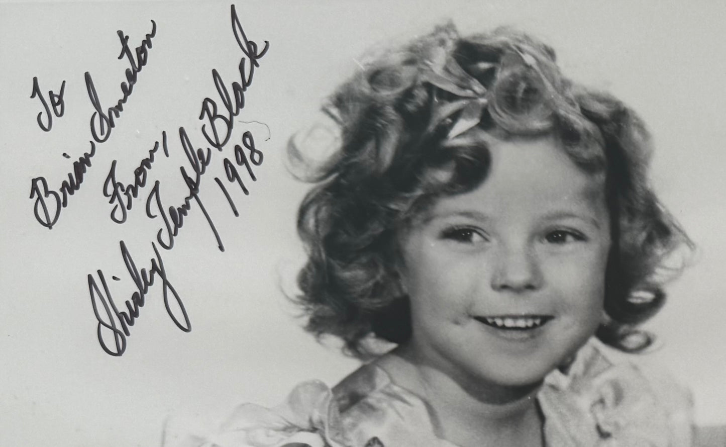 Shirley Temple 'Black', Hand Signed Framed 25cm x 20cm Photo With COA