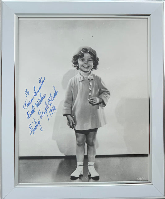 Shirley Temple 'Black', Hand Signed Framed 25cm x 20cm Photo With COA