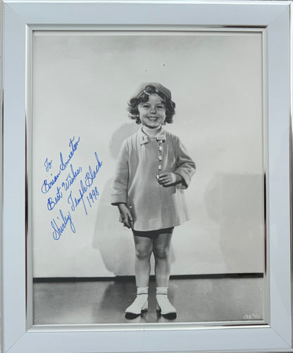 Shirley Temple 'Black', Hand Signed Framed 25cm x 20cm Photo With COA