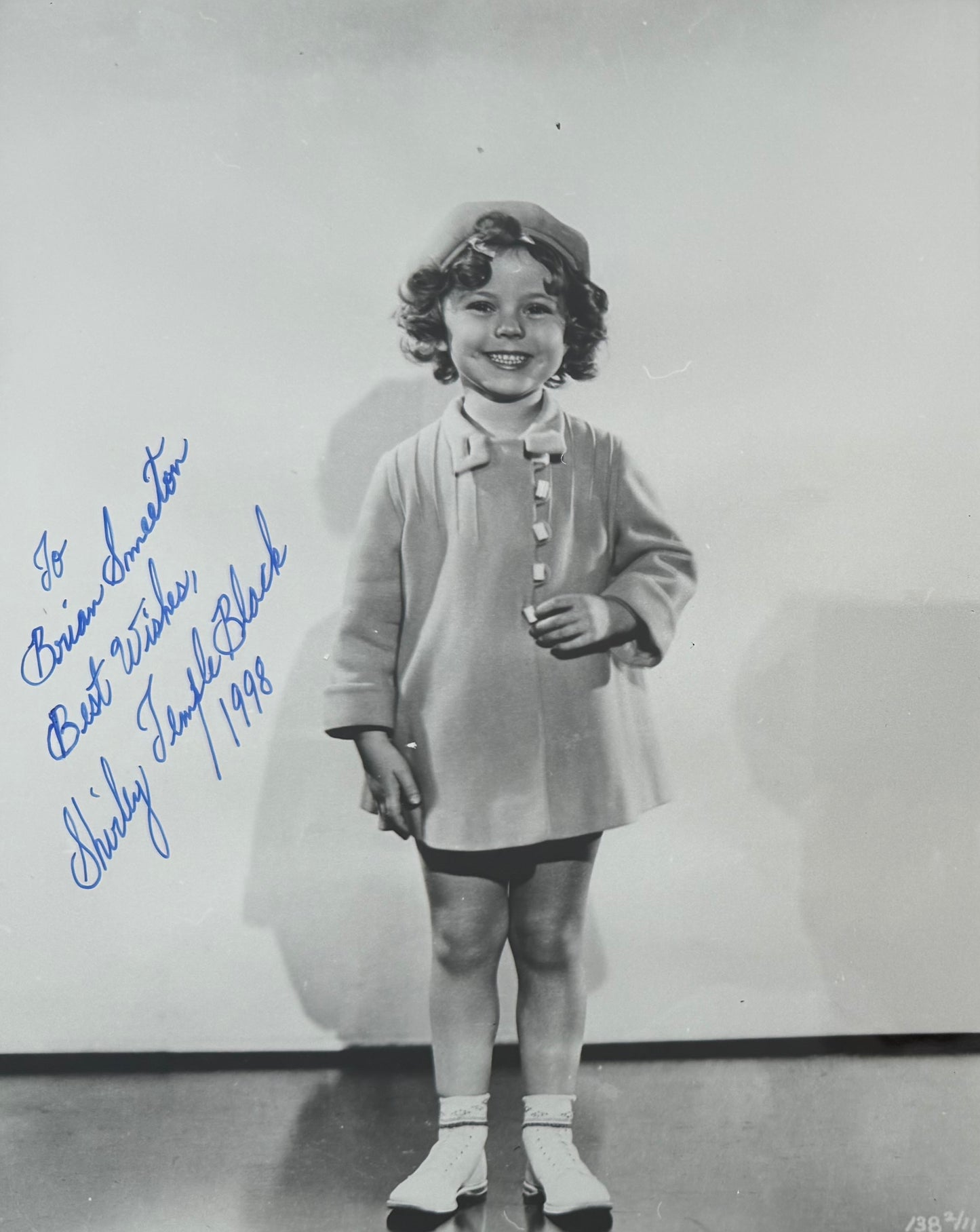 Shirley Temple 'Black', Hand Signed Framed 25cm x 20cm Photo With COA