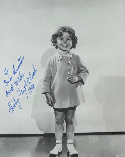 Shirley Temple 'Black', Hand Signed Framed 25cm x 20cm Photo With COA