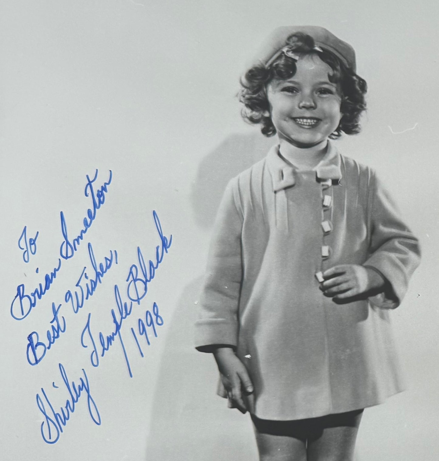 Shirley Temple 'Black', Hand Signed Framed 25cm x 20cm Photo With COA