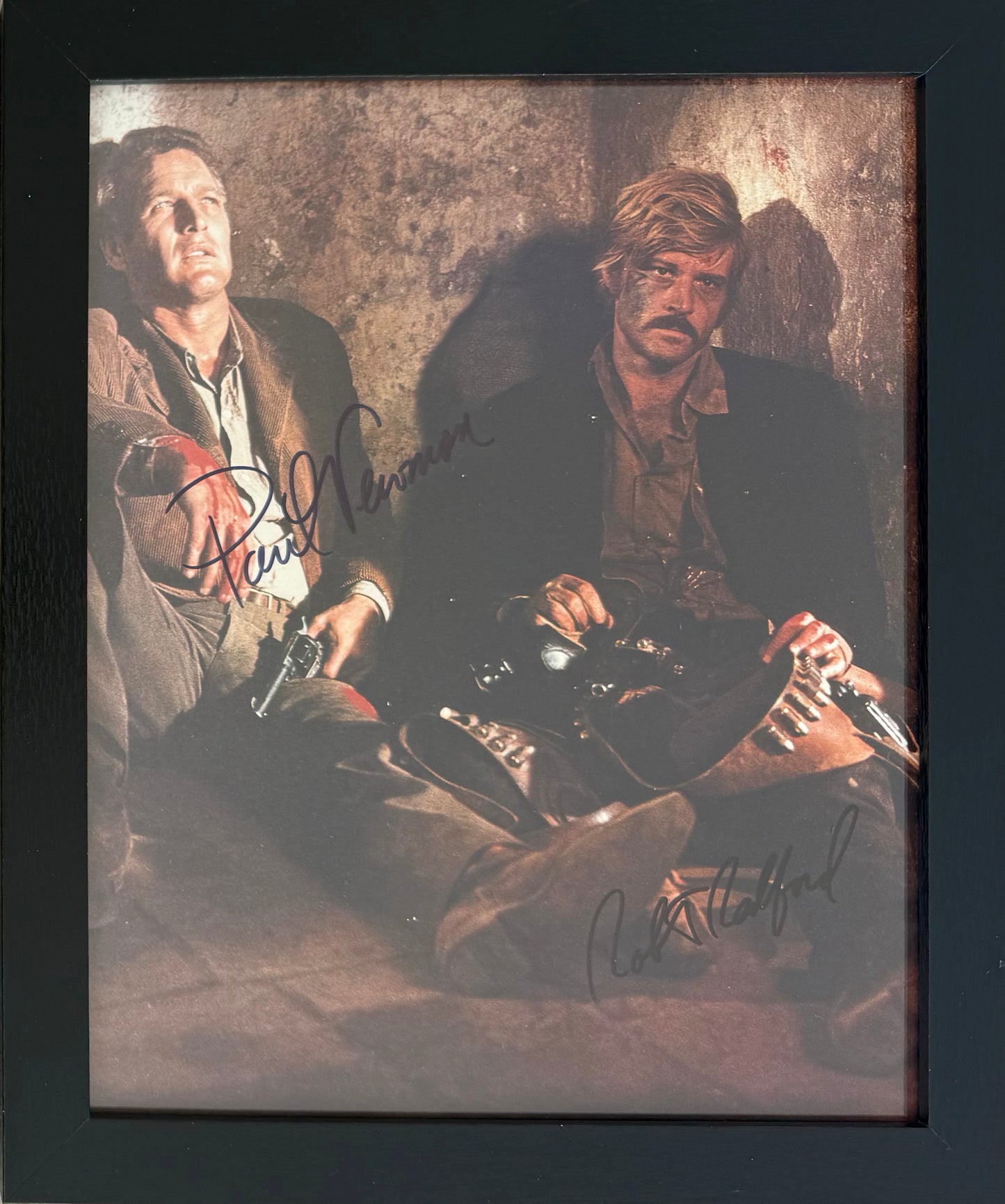 Paul Newman, Robert Redford, Dual Hand Signed Butch Cassidy And The Sundance Kid Photo & UACC COA