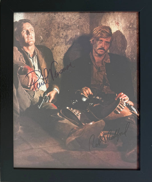 Paul Newman, Robert Redford, Dual Hand Signed Butch Cassidy And The Sundance Kid Photo & UACC COA