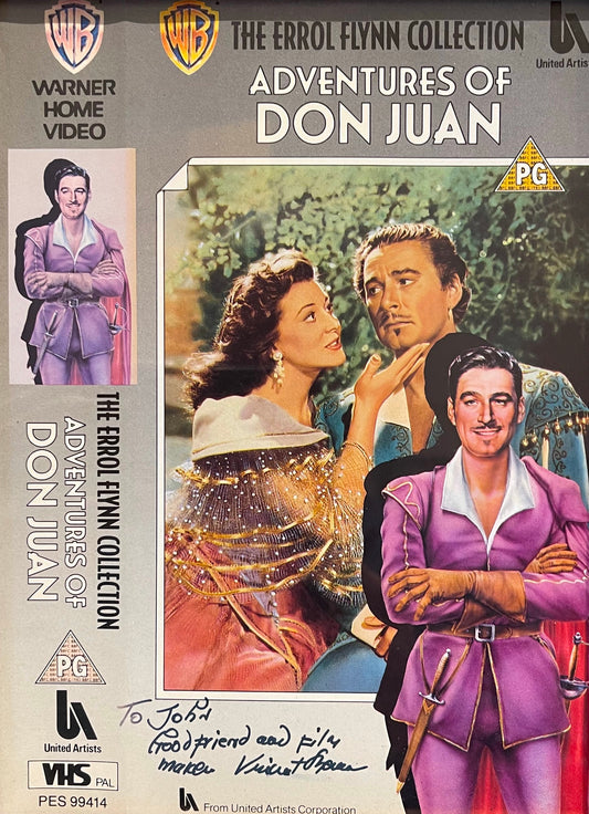 Vincent Sherman Hand Signed 'Adventures of Don Juan' Video & COA