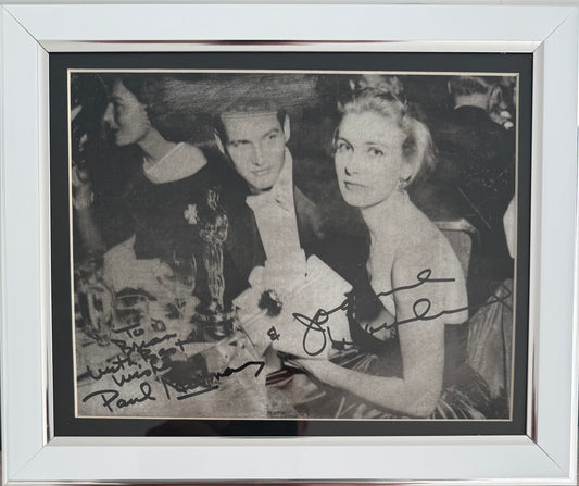 Paul Newman, Joanne Woodward, Dual Hand Signed Framed Publicity Photo & COA