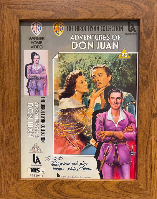 VINCENT SHERMAN HAND SIGNED 'ADVENTURES OF DON JUAN' VIDEO WITH COA