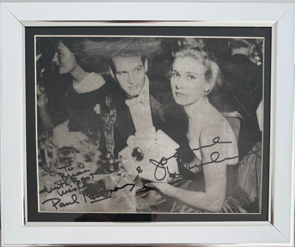 Paul Newman, Joanne Woodward, Dual Hand Signed Framed Publicity Photo & COA