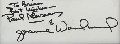Paul Newman, Joanne Woodward, Dual Hand Signed Framed Publicity Photo & COA