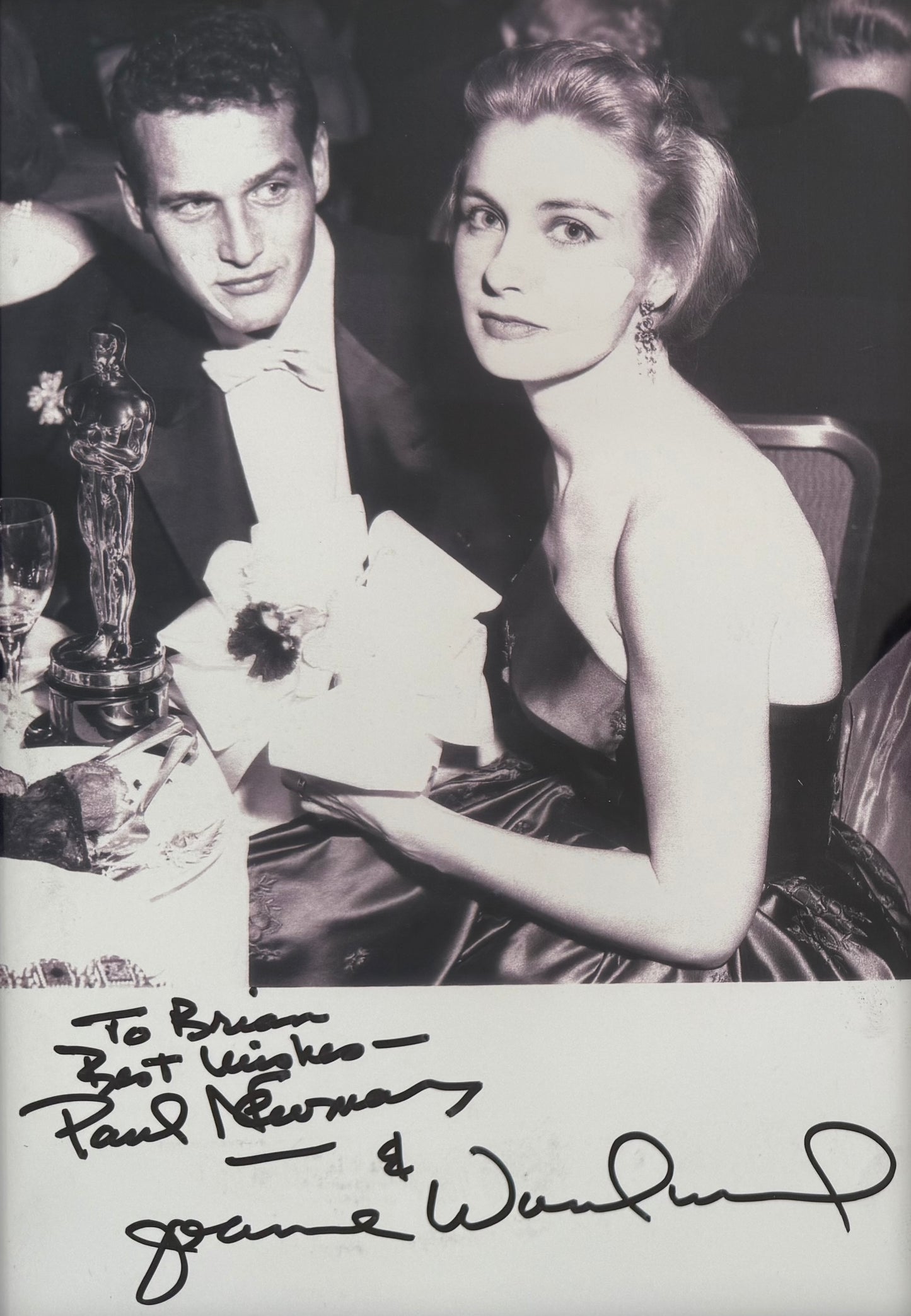 Paul Newman, Joanne Woodward, Dual Hand Signed Framed Publicity Photo & COA