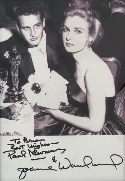 Paul Newman, Joanne Woodward, Dual Hand Signed Framed Publicity Photo & COA