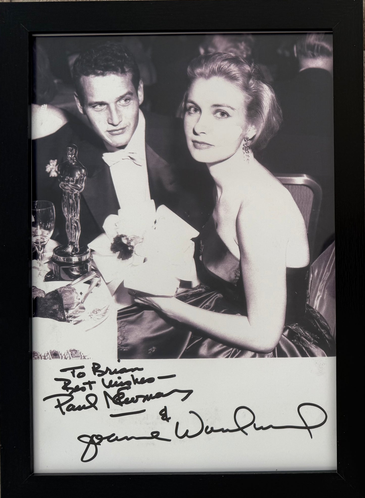 Paul Newman, Joanne Woodward, Dual Hand Signed Framed Publicity Photo & COA