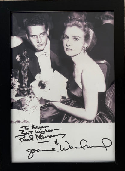 Paul Newman, Joanne Woodward, Dual Hand Signed Framed Publicity Photo & COA