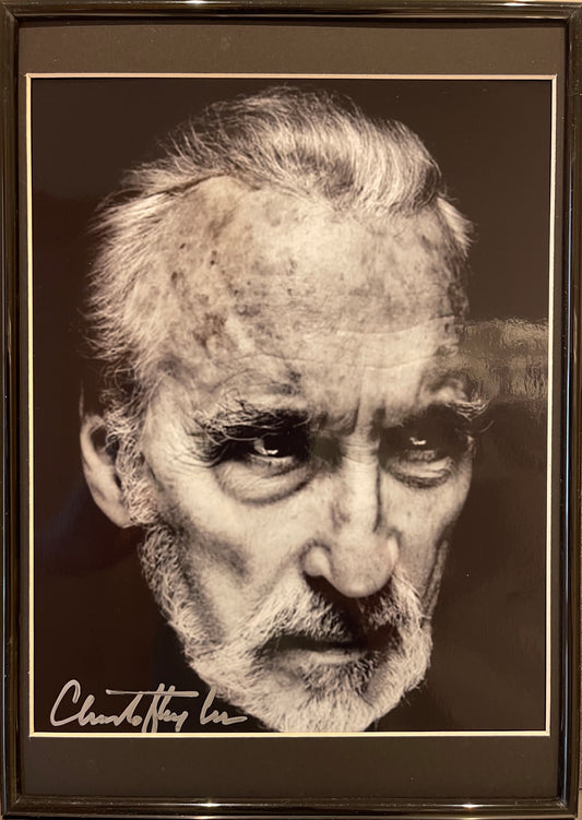 CHRISTOPHER LEE - ACTOR - HAND SIGNED PHOTO WITH COA