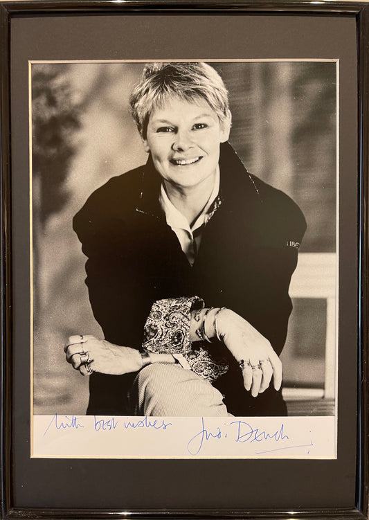 DAME JUDI DENCH HAND SIGNED PHOTO WITH COA