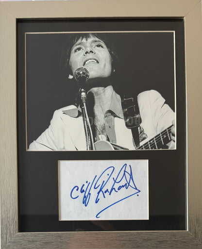 Cliff Richard, Singer, Actor, Hand Signed Card Presentation & COA