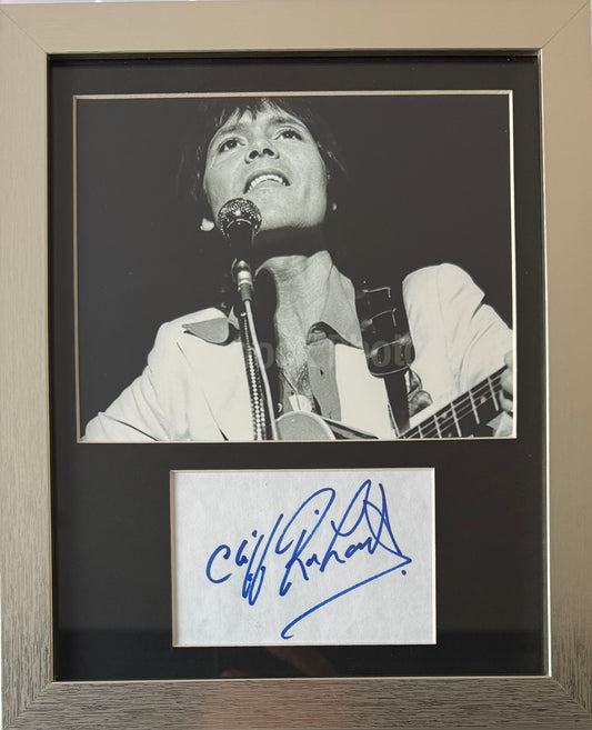 Cliff Richard, Singer, Actor, Hand Signed Card Presentation & COA