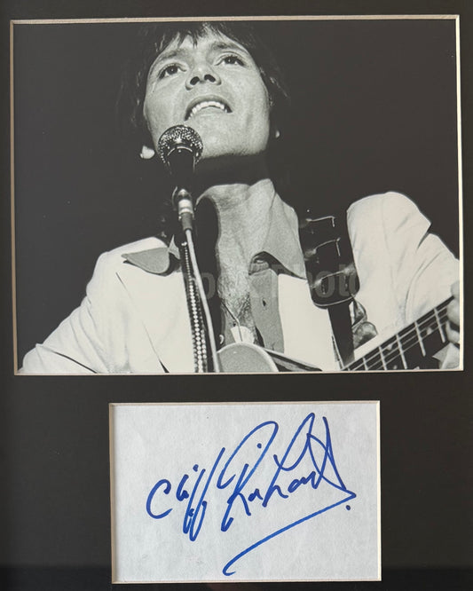 Cliff Richard, Singer, Actor, Hand Signed Card Presentation & COA