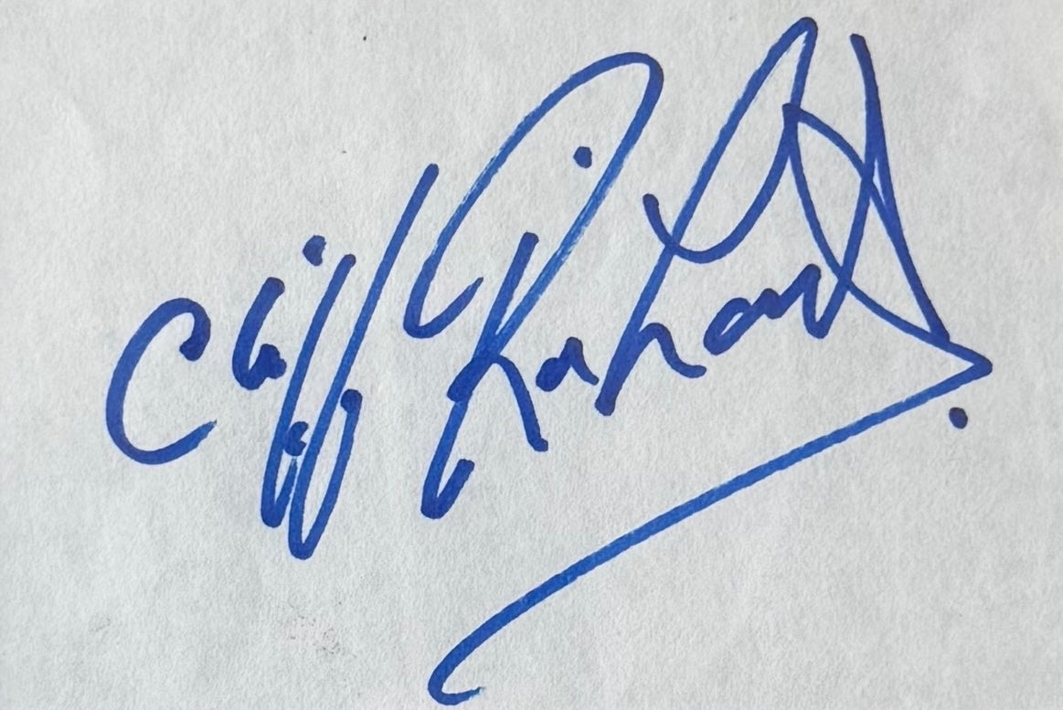 Cliff Richard, Singer, Actor, Hand Signed Card Presentation & COA