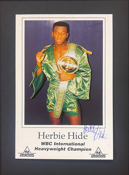 Herbie Hide Former WBO World Boxing Champion Hand Signed Photo & COA