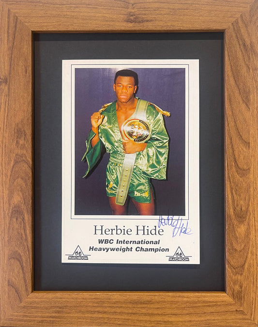 Herbie Hide Former WBO World Boxing Champion Hand Signed Photo & COA