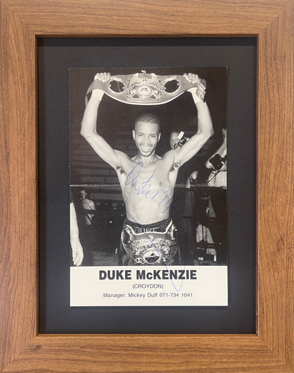 Duke McKenzie Former World Boxing Champion Hand Signed Photo & COA