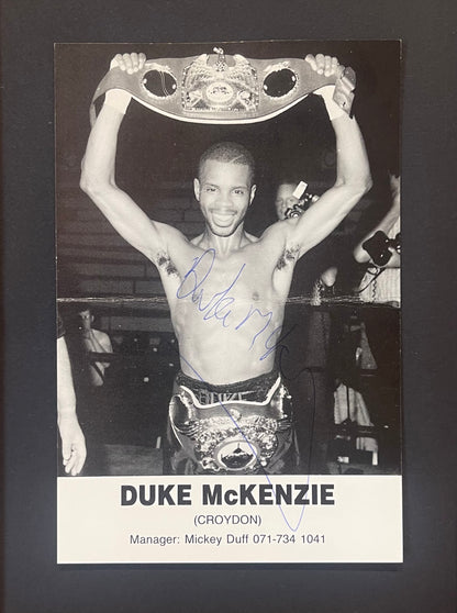 Duke McKenzie Former World Boxing Champion Hand Signed Photo & COA