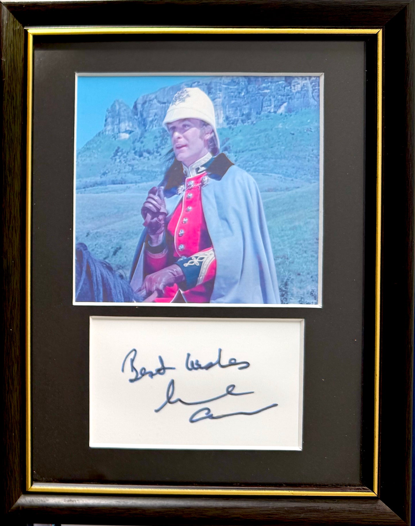 Michael Caine, Guaranteed Hand Signed Card With 'Zulu' Photo Presentation & COA