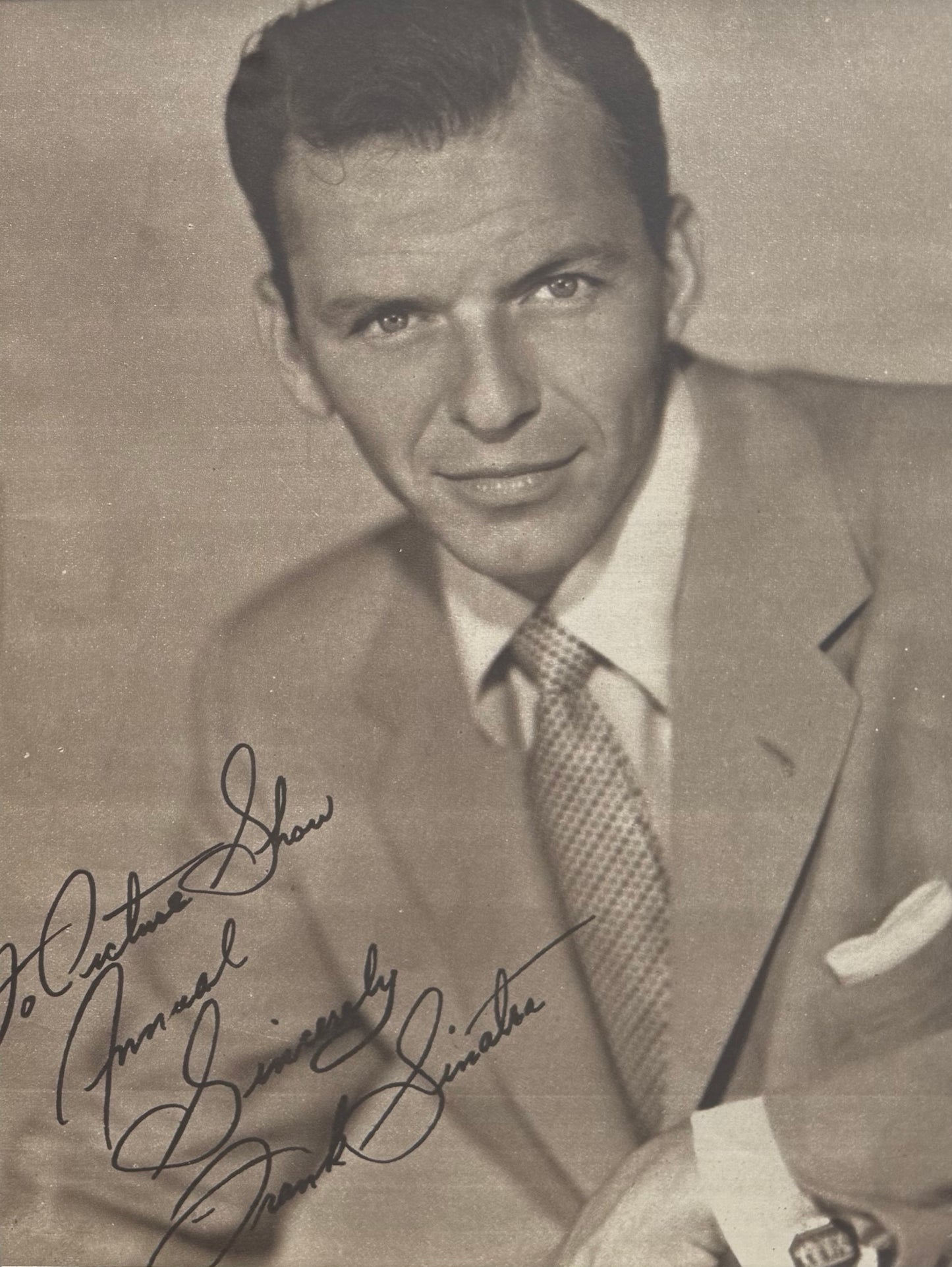 Frank Sinatra Hand Signed Framed (25cm x 20cm) Magazine Presentation & COA